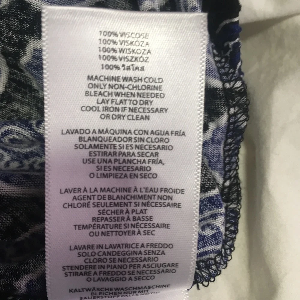 Michael Kors Blue and White Patterned Top - Picture 6 of 7
